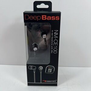 NAKAMICHI NM-CE100 WIRED EAR BUDS W/ MIC - BLACK deep bass Lightweight